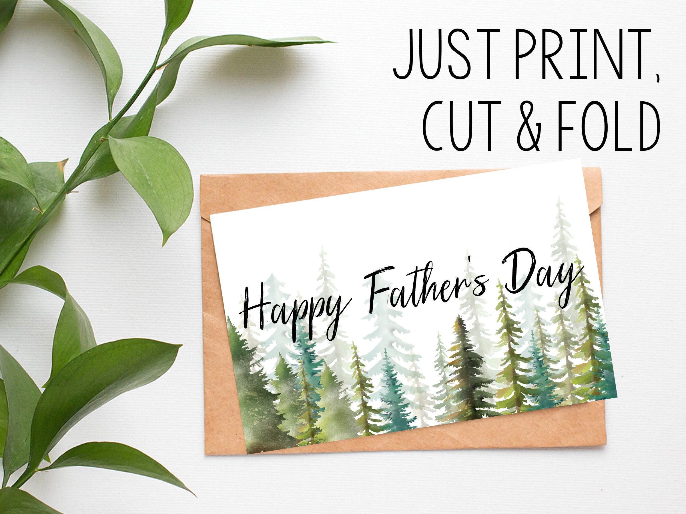 Happy Father's Day Card, Printable Father's Day Card, Printab…