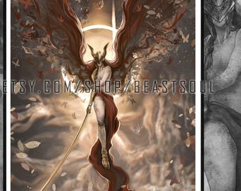 GODDESS OF ROT (Elden Ring Malenia; Art Print, Foil Print)
