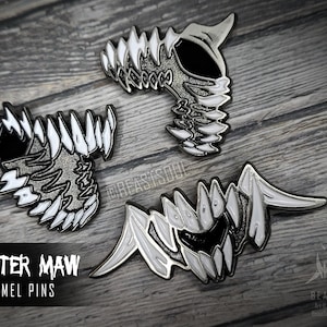 Monster Maw Mouth Teeth Enamel Pins