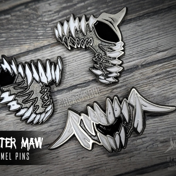 Monster Maw Mouth Teeth Enamel Pins