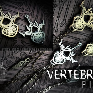 Vertebra Bone Horror Pins
