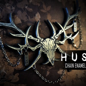 Husk Chained Deer Skull Pin