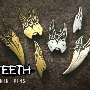 Teeth Horror Mini Pins
