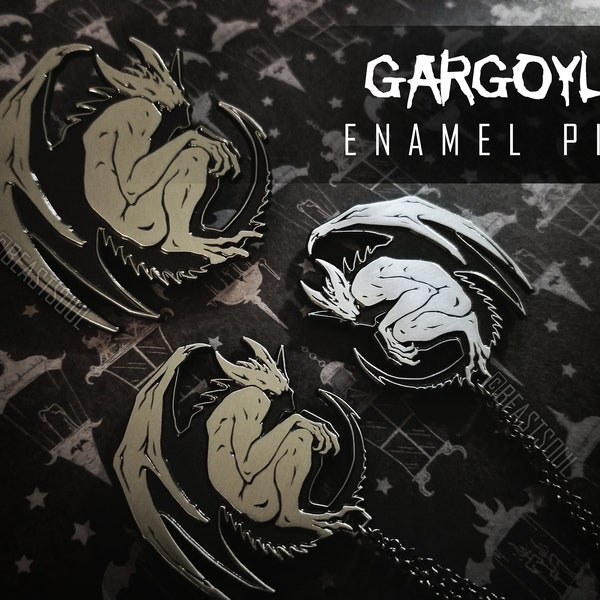 Gargoyle Gothic Horror Pins