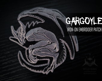 Gargoyle Demon Horror Iron-On Embroider Patch