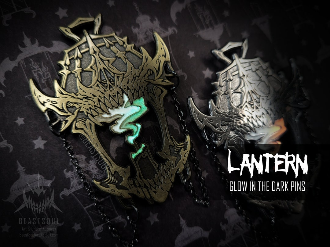 Haunted Lantern Glow in the Dark Chained Pins - Etsy