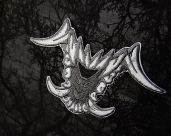 Monster Maw Teeth Horror Iron-On Embroider Patch