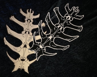 Opstrijkbare geborduurde rugpatch XL ruggengraat