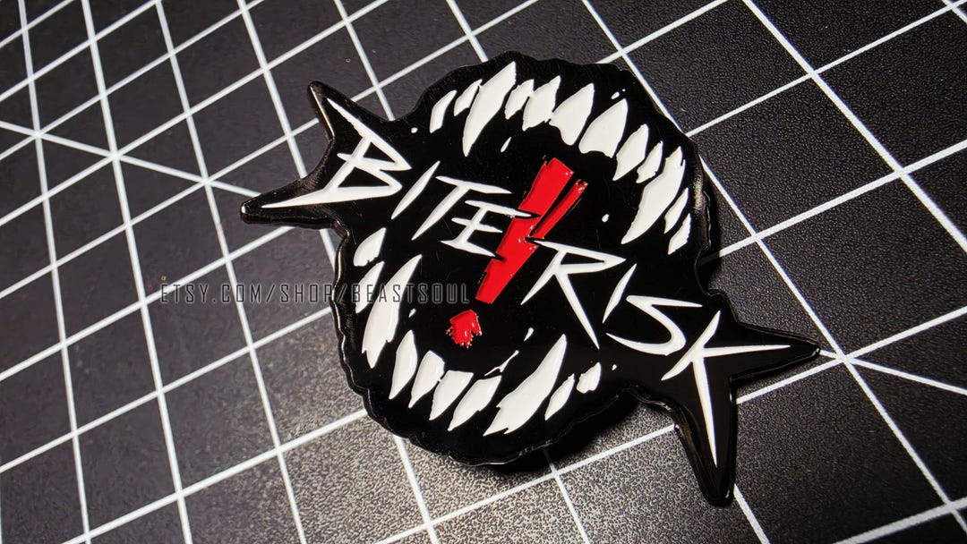 BITE RISK Monster Maw Teeth Punk Horror Enamel Pin - Etsy