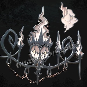 Chandelure Litwick Pokemon Gothic Glow in the Dark Enamel Pins - Etsy