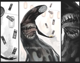 FOOL'S GOLD (Ghibli Spirited Away No Face; Art Print, Foil Print)