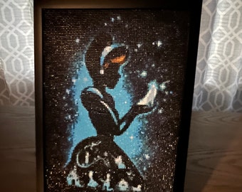 Cinderella Diamond Art Painting, 10"x14", FRAMED, FINISHED PRODUCT, Princess