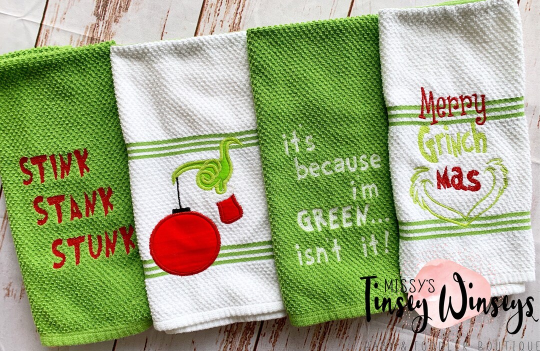 Christmas Kitchen Towels Etsy