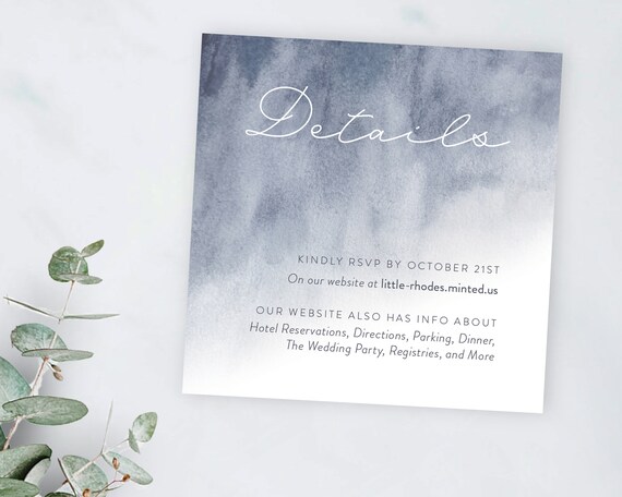 5x7 Flat 1 sided photo paper card (Wedding Invitation Classy)