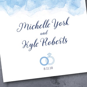 Wedding Welcome Sign Periwinkle Blue Calligraphy 11x17 Customizable Printable image 3