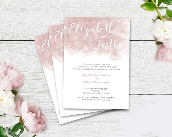 Page 18 - Customize 4,317+ Watercolor Wedding Invitation Templates