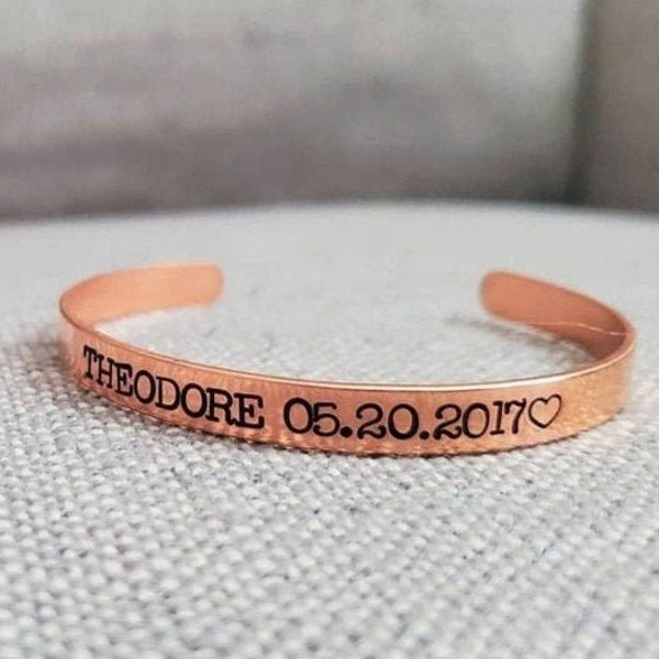 Customized Copper Bracelet / Handstamped Bracelet / Copper Bangle
