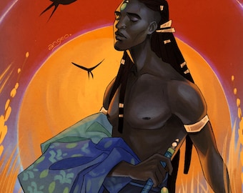 August - Digital Illustration/ Print/ Angeo/ Collectible/ Premium