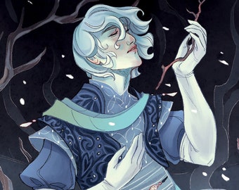 February - Original Art Print/ Digital/ Drawing/ Angeo/ Premium/ Collectible