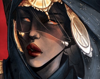 Desert Light Print: Signed Fine Art Paper Illustration