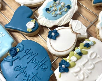 Personalized Wedding Cookies, Bridal Shower Favors (1 Doz.)