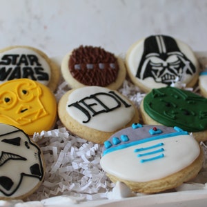 1 doz Star Wars Inspired CookiesStorm Trooper Birthday CookiesCustom CookiesBirthday Party FavorsDecorated Cookie Star Wars Party image 3