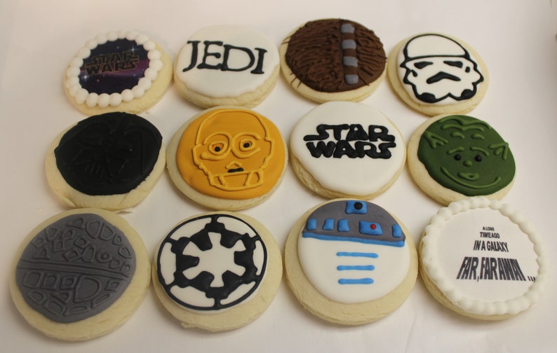 1 doz Star Wars Inspired CookiesStorm Trooper Birthday CookiesCustom CookiesBirthday Party FavorsDecorated Cookie Star Wars Party image 7