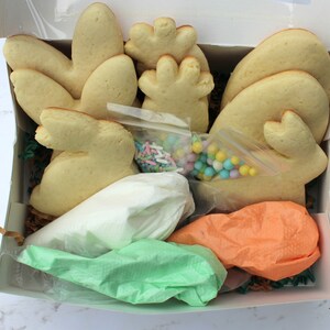 Easter Cookie Box*Decorate your own sugar cookies*Easter party treats*Bunny Cookies*Easter Egg Cookies