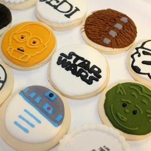 1 doz Star Wars Inspired CookiesStorm Trooper Birthday CookiesCustom CookiesBirthday Party FavorsDecorated Cookie Star Wars Party image 6