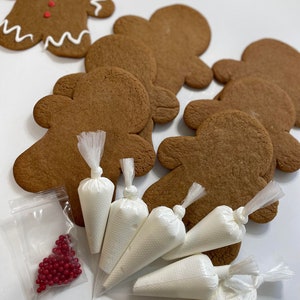 1/2 doz (6) Gingerbread Man Cookie Box*Decorate your own cookie*Christmas party*Holiday Cookie Party*Santa Cookie Kit*Homeschooling activity