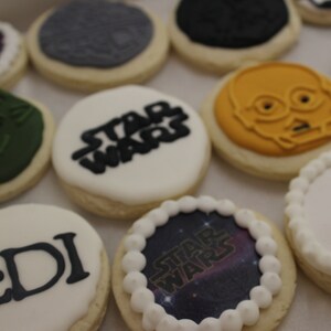 1 doz Star Wars Inspired CookiesStorm Trooper Birthday CookiesCustom CookiesBirthday Party FavorsDecorated Cookie Star Wars Party image 10