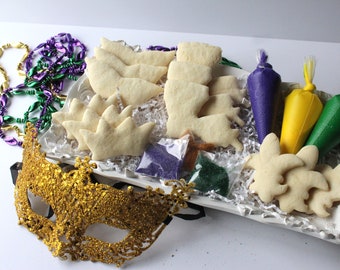 Mardi Gras Cookie Decorating Kit: Louisiana Theme, DIY Activity