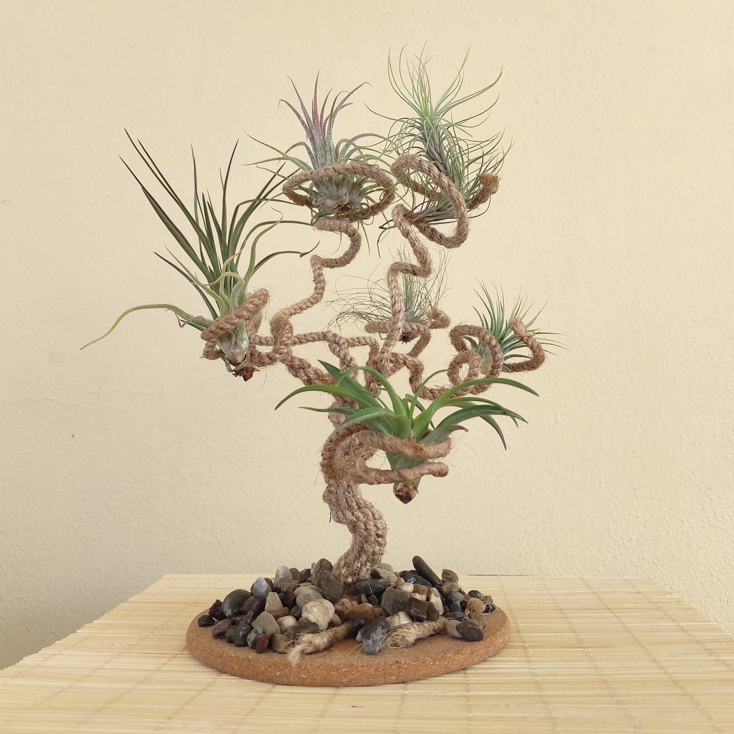 6 Supporti In Metallo Per Piante Aeree Tillandsia – Porta Piante A Forma Di Ananas, Argento