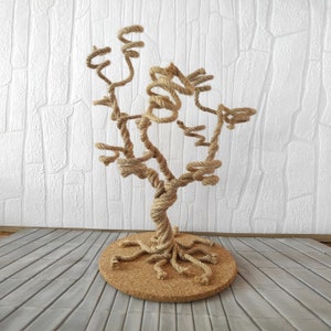 Jute luftväxthållare, korkbas, miljövänlig display