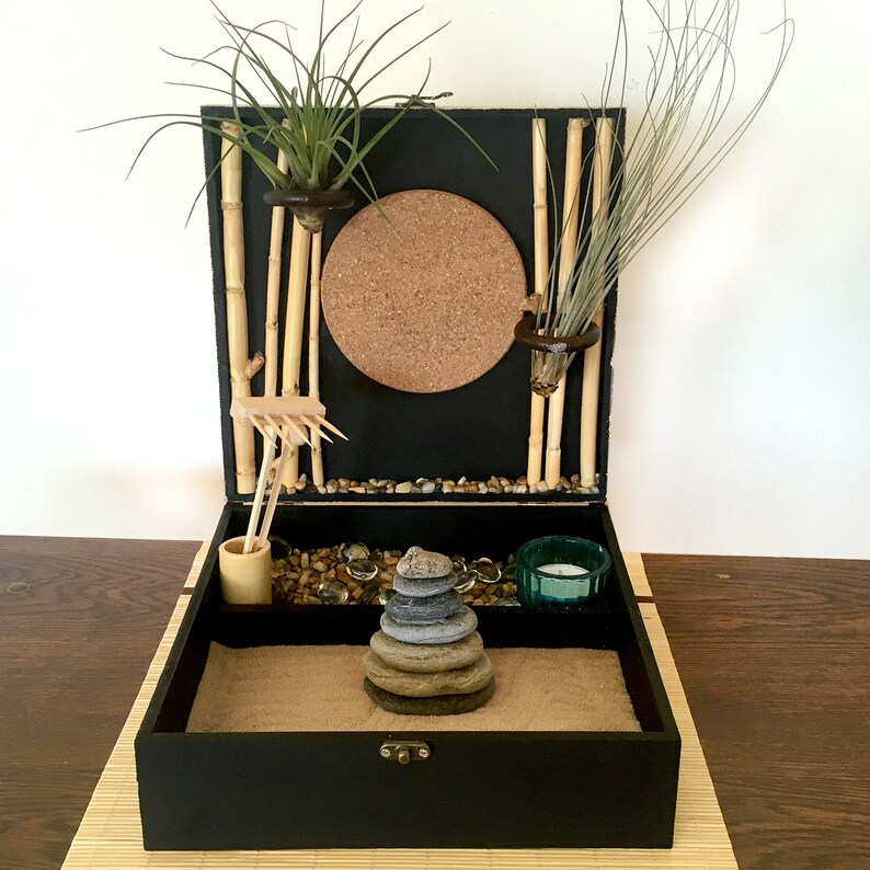 Meditation zen garden sand Large set Desk zen garden kit Gift Etsy