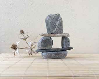 Yoga lover gift Stress relief gift Wabi sabi decor Balancing stones