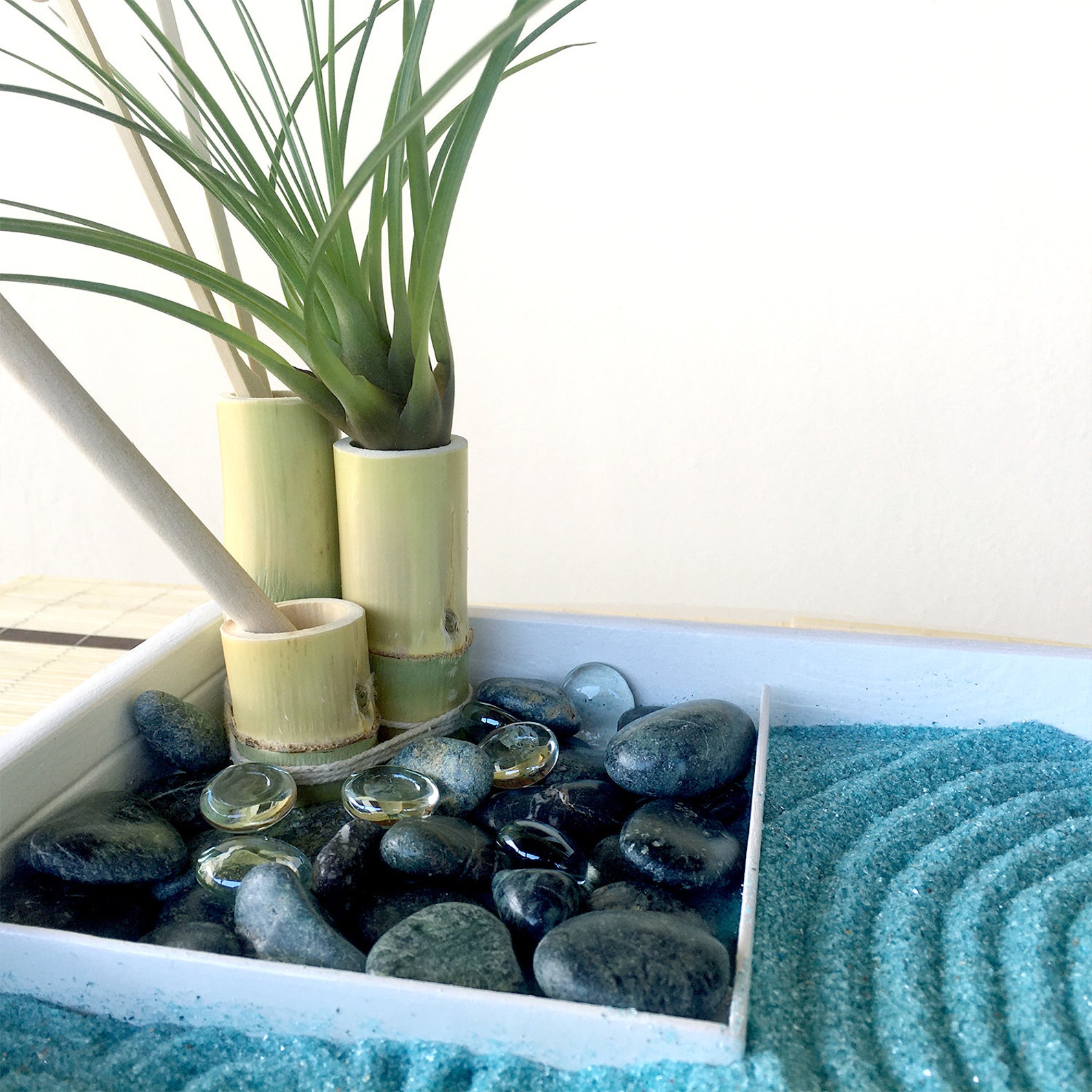 Meditation zen garden sand Large set Desk zen garden kit with Etsy