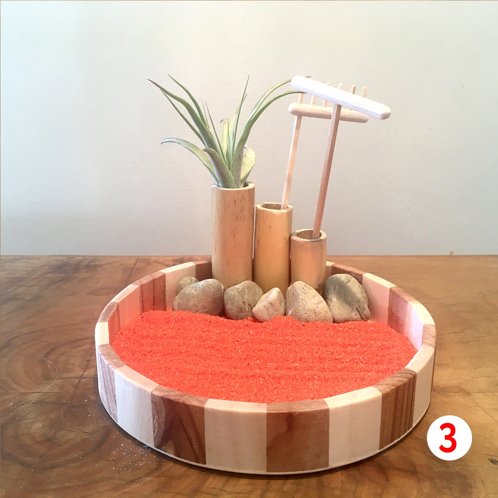 Round Mini Zen Garden Sand Set Zen Gifts Garden Kit With Tools Etsy UK