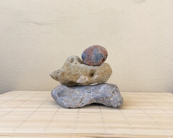 Balancing stones Wabi sabi decor Stress relief gift Yoga lover gift