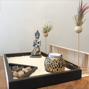 Escritorio kit de jardín zen Meditación jardín interior Wabi sabi decoración