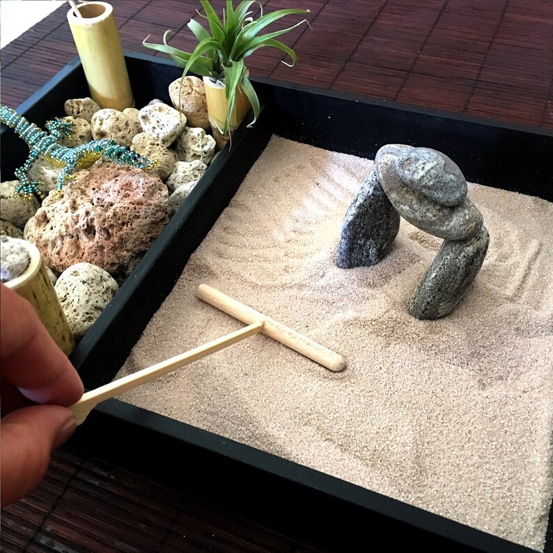 Extra gran jardín zen Zen jardín arena Escritorio zen jardín | Etsy