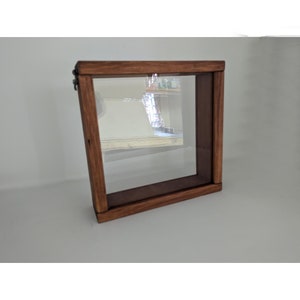 Rustic Shadow Box 10x10 Clear Acrylic on BOTH Sides Depth and Color Options Available Wood Frame Perfect for Bouquets, Keepsakes image 1