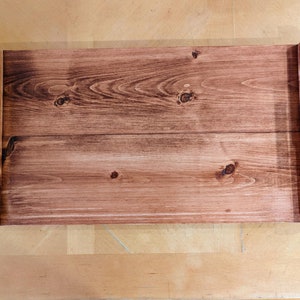 Rustic Serving Tray Square Multiple Sizes and Colors Available Centerpiece, Charcuterie Board, Serving Table, Wood Farmhouse Home Decor image 3