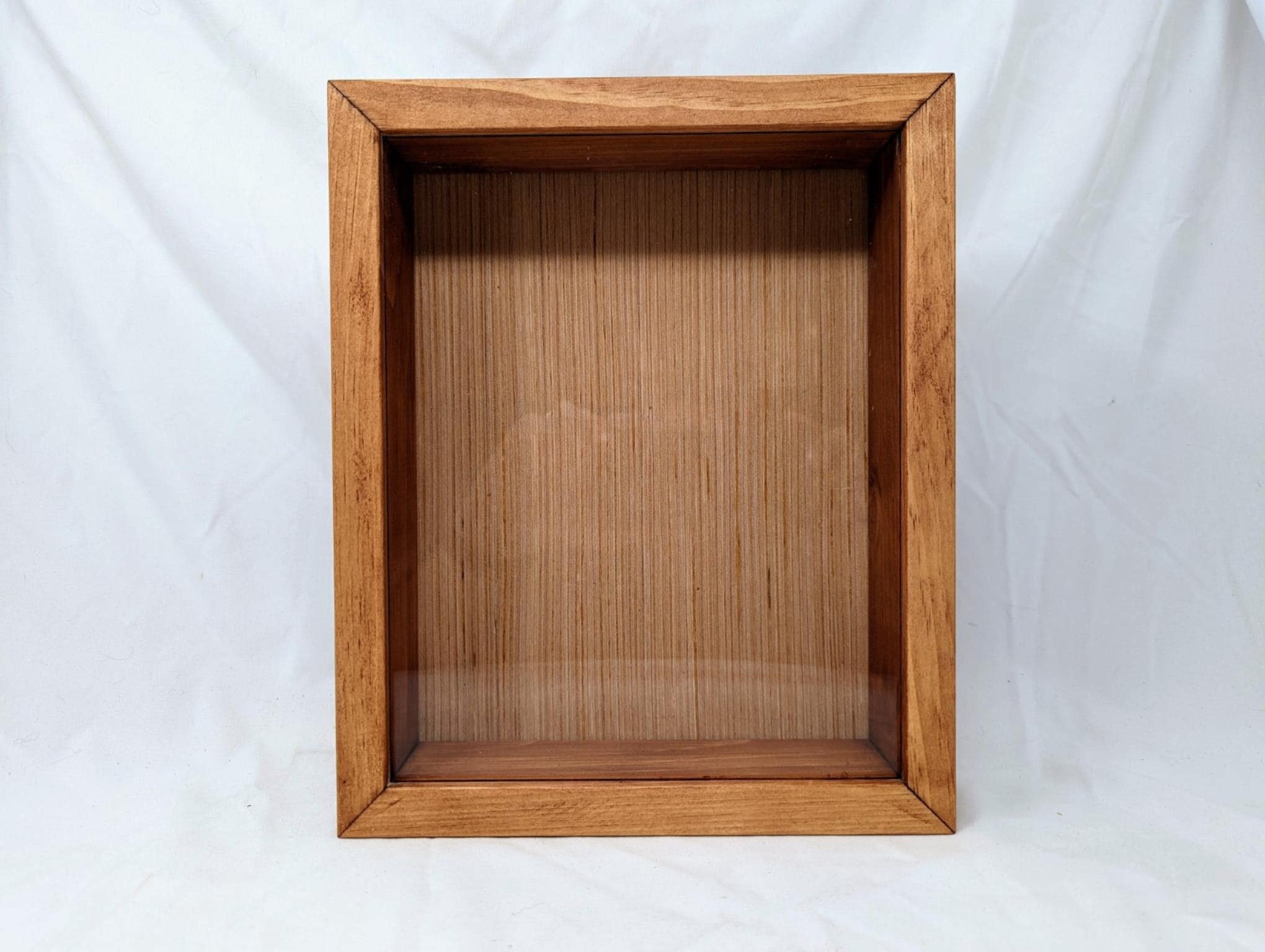 Rustic Pine Shadow Box 16x12: Keepsake Display Case