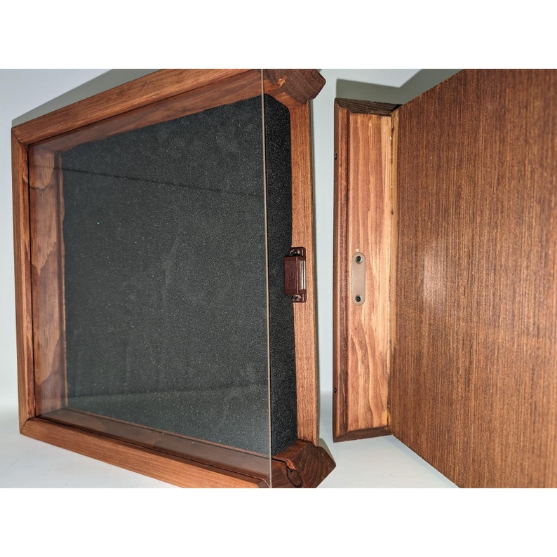 Hidden Compartment Rustic Shadow Box 12x12 Color Options Available Wood Frame Hide Weapons, Money, Jewelry, anything Valuable image 5