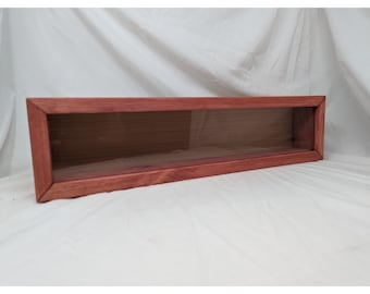 Rustic Shadow Box 28x8 - Depth and Color Options Available - Wood Frame - Perfect for your special items.