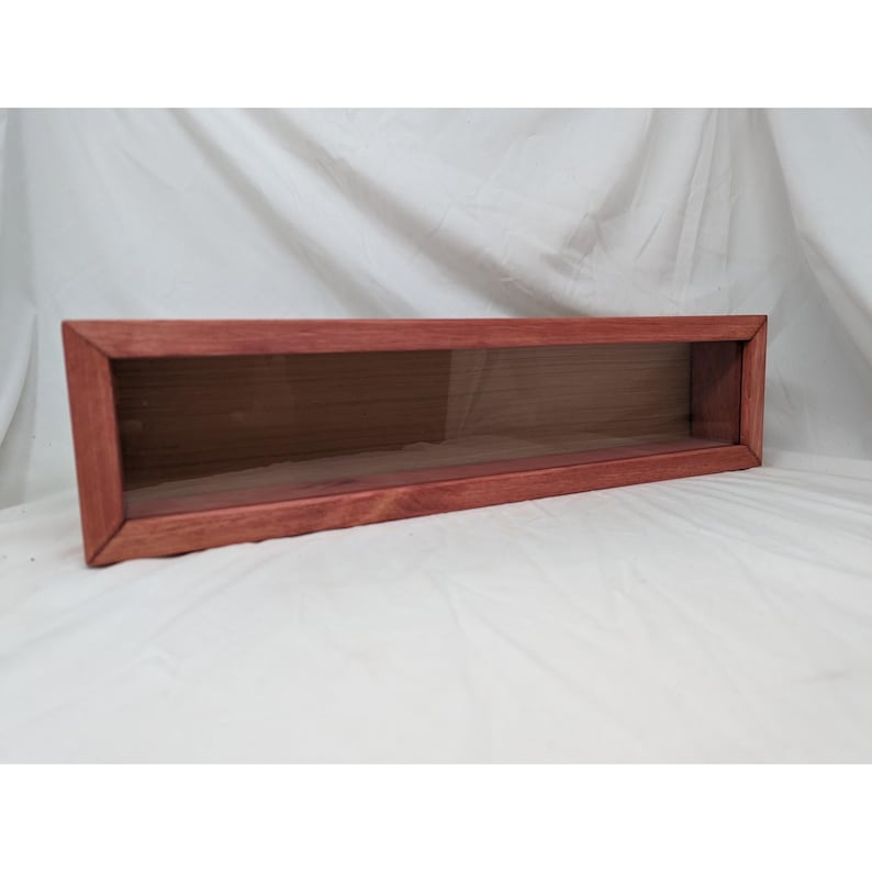 Rustic Shadow Box 35x8 Depth and Color Options Available Wood Frame Perfect for your special items. image 1