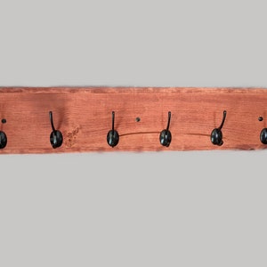 Rustic Wood Coat Rack Decor Color Size Options Available Great for Jackets, Clothes, Hats, Scarfs, Leases, Keys Rustic Wall Organizer image 1