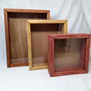 Rustic Shadow Box 35x8 Depth and Color Options Available Wood Frame Perfect for your special items. image 4