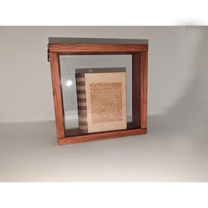 Rustic Shadow Box 10x10 Clear Acrylic on BOTH Sides Depth and Color Options Available Wood Frame Perfect for Bouquets, Keepsakes image 5